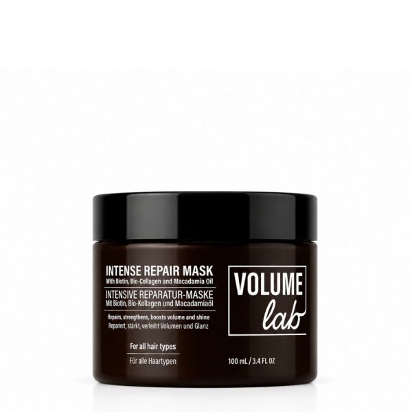 Volume Lab Masque protège, répare et renforce les cheveux.